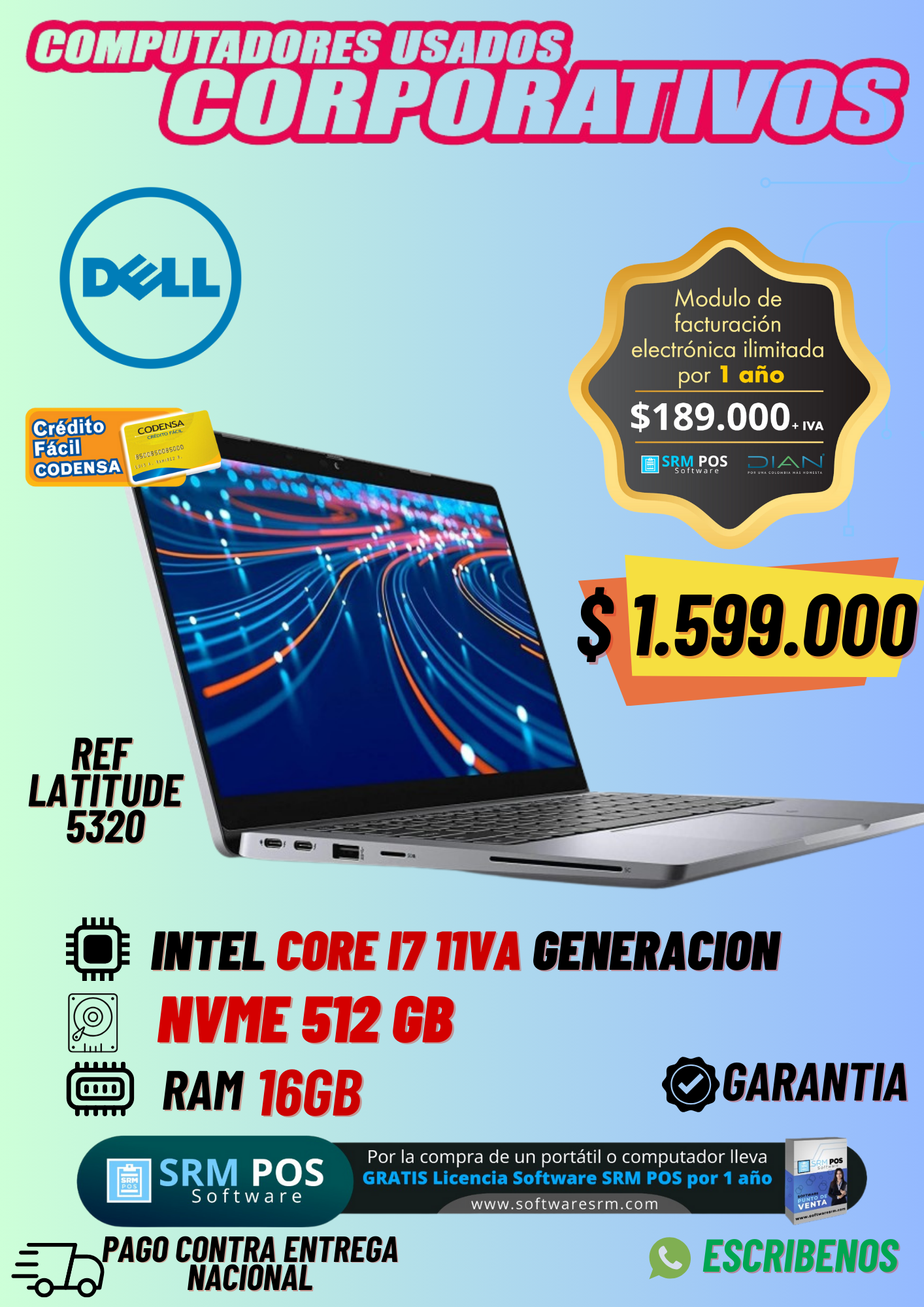 Dell Latitud 5320 INTEL®CORE™ I7 11va